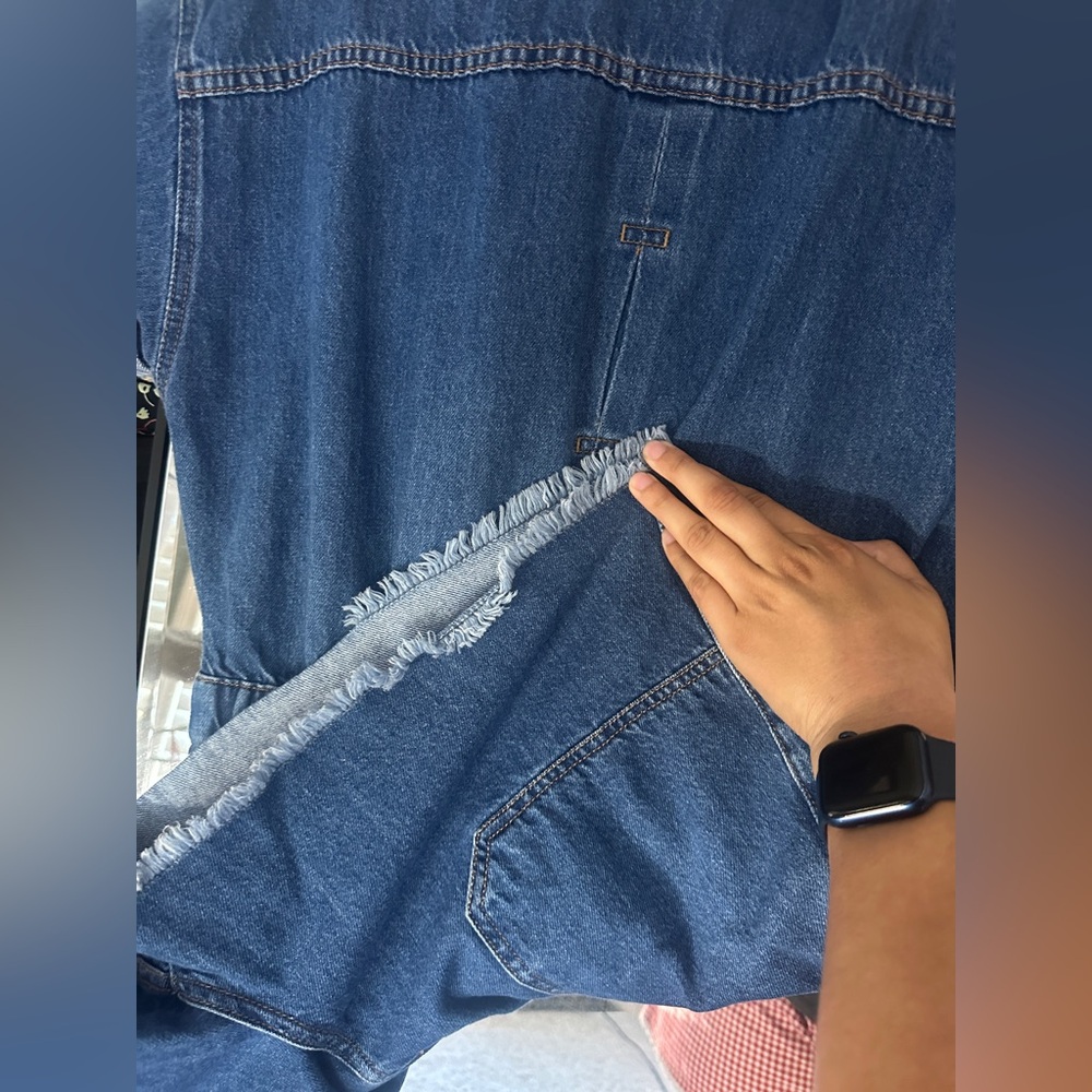 We The Free Blue Denim Short Romper - Picture 9 of 15